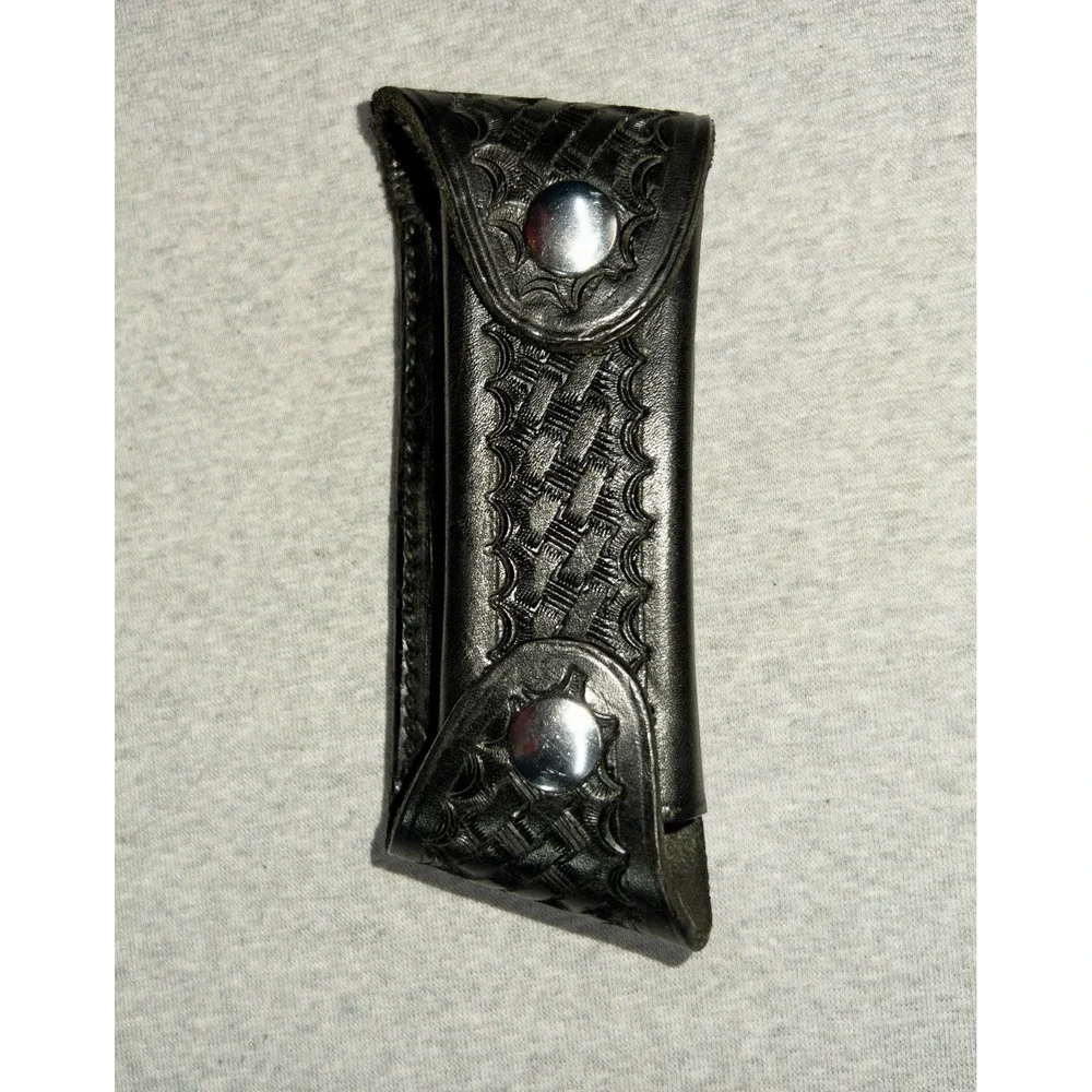 Vtg Safety Speed Holster Basketweave Ammo Magazine Utility Belt‎ Slide Snap